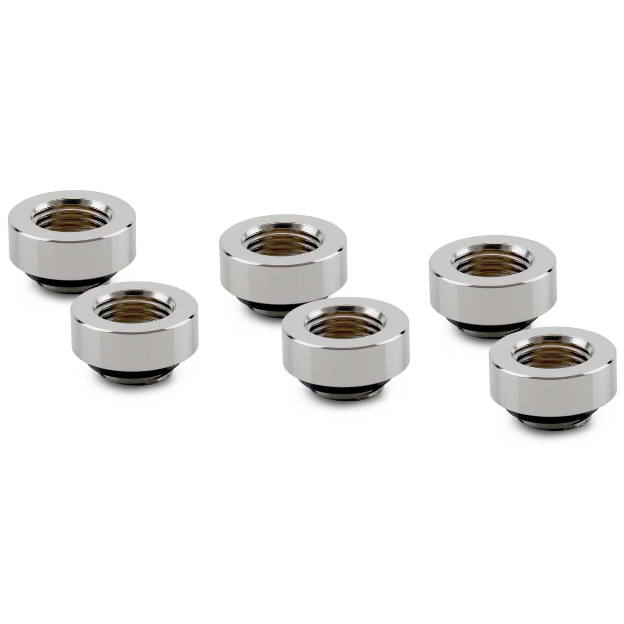 Thermal Grizzly DeltaMate Extender Fitting - MF7, Gloss Nickel, Pack of 6 : image 1