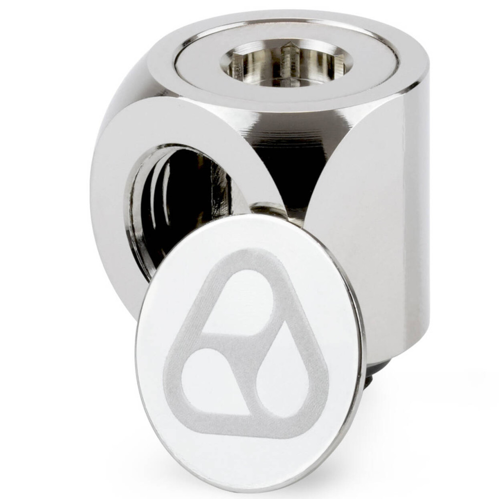 Thermal Grizzly DeltaMate Rotary Fitting - 90 Degrees, Gloss Nickel, Pack of 6 : image 3