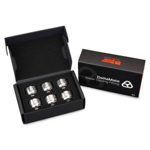 Thermal Grizzly DeltaMate Compression Fitting, Brass - Gloss Nickel, HT14, Pack of 6 : image 4