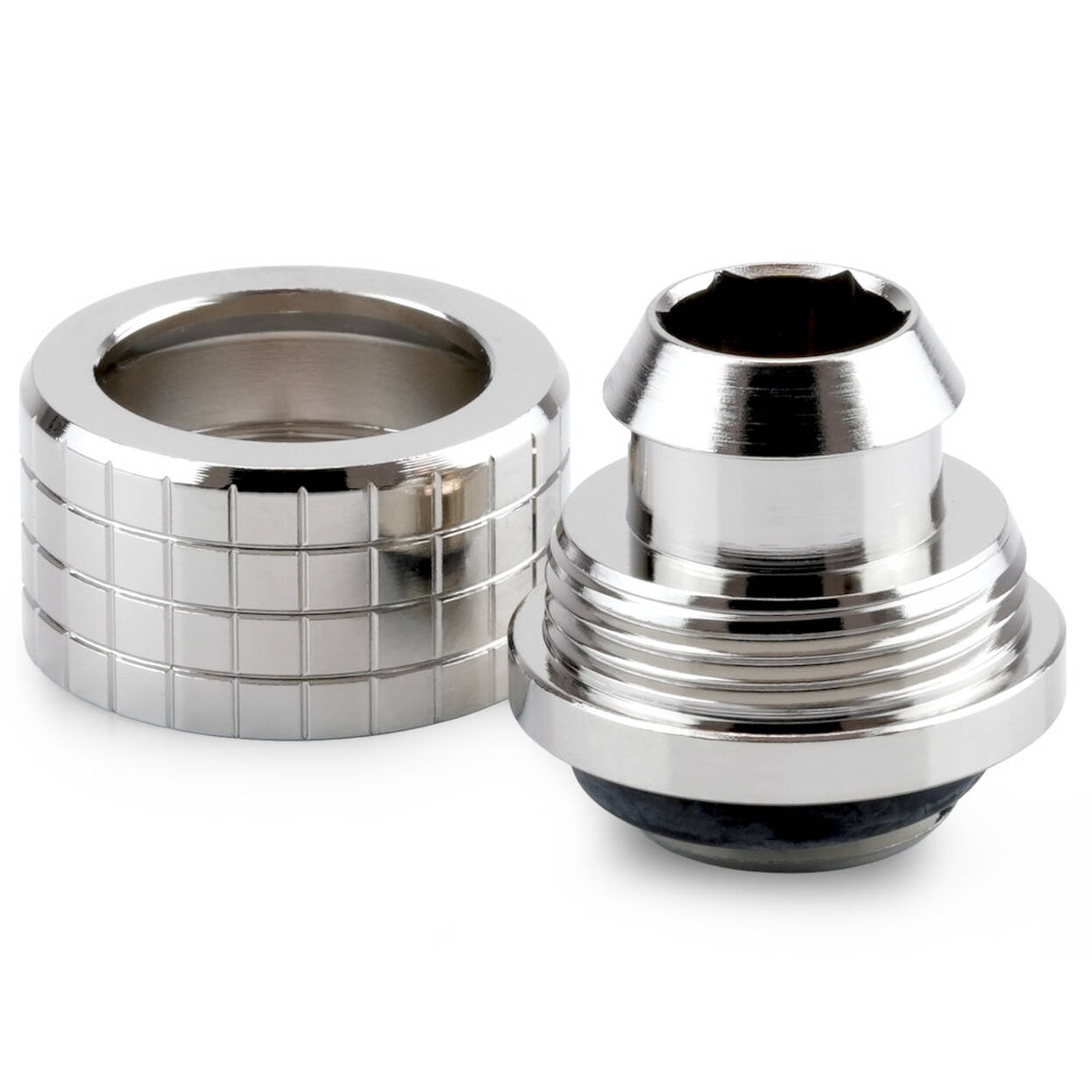 Thermal Grizzly DeltaMate Compression Fitting, Brass - Gloss Nickel, ST16 : image 3