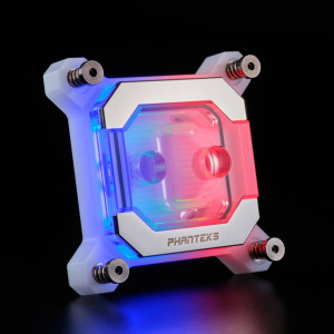 Phanteks Glacier C370I Intel CPU Water Block Acrylic Cover RGB LED - White