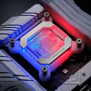 Phanteks Glacier C370I Intel CPU Water Block Acrylic Cover RGB LED - White