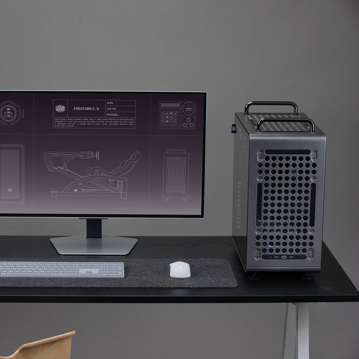 Cooler Master QUBE 540 PC Case, Mid Tower, E-ATX, Tempered Glass - Stardust Iron : image 11