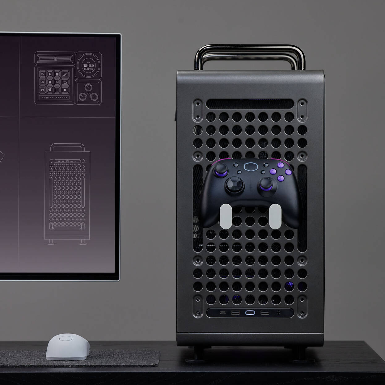Cooler Master QUBE 540 PC Case, Mid Tower, E-ATX, Tempered Glass - Stardust Iron : image 10