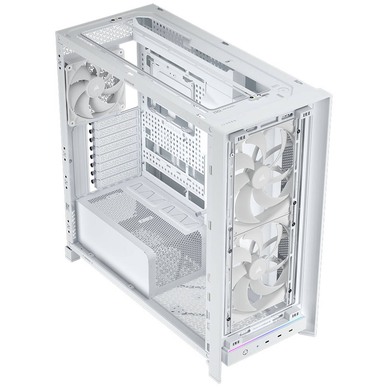 Corsair FRAME 5000D Wood RS PC Case, Mid-Tower, E-ATX, Tempered Glass - including 3x fans, white, wood : image 11