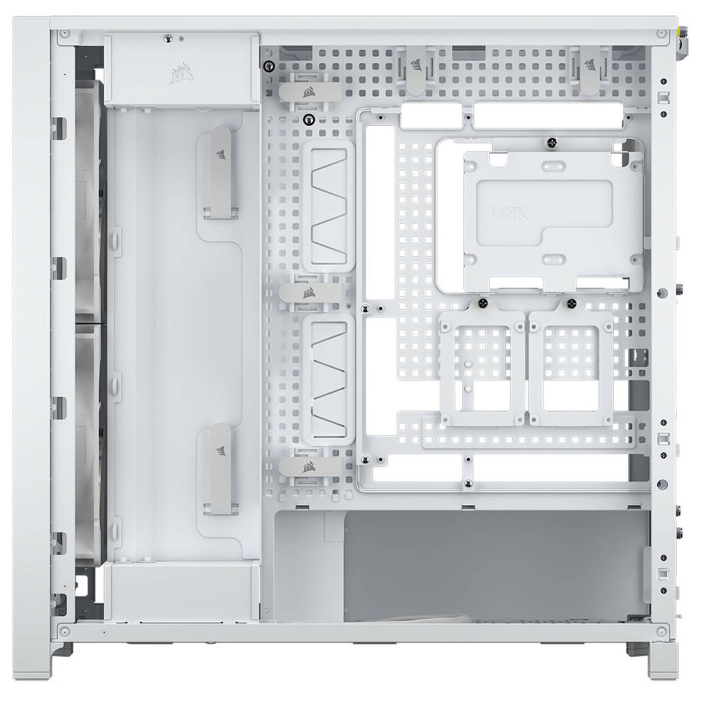 Corsair FRAME 5000D Wood RS PC Case, Mid-Tower, E-ATX, Tempered Glass - including 3x fans, white, wood : image 9