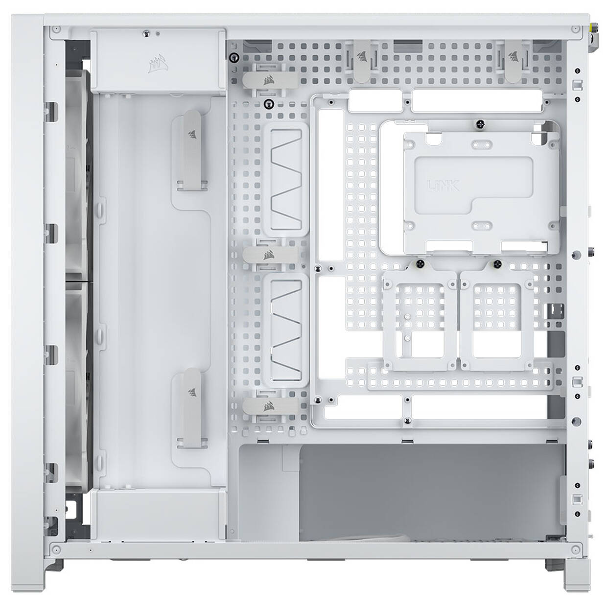Corsair FRAME 5000D Wood RS PC Case, Mid-Tower, E-ATX, Tempered Glass - including 3x fans, white, wood : image 9