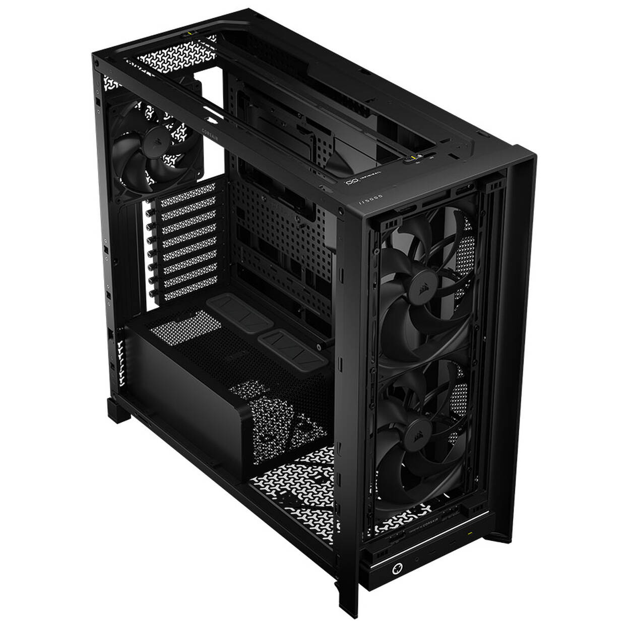 Corsair FRAME 5000D Wood RS PC Case, Mid-Tower, E-ATX, Tempered Glass - including 3x fans, black, wood : image 11