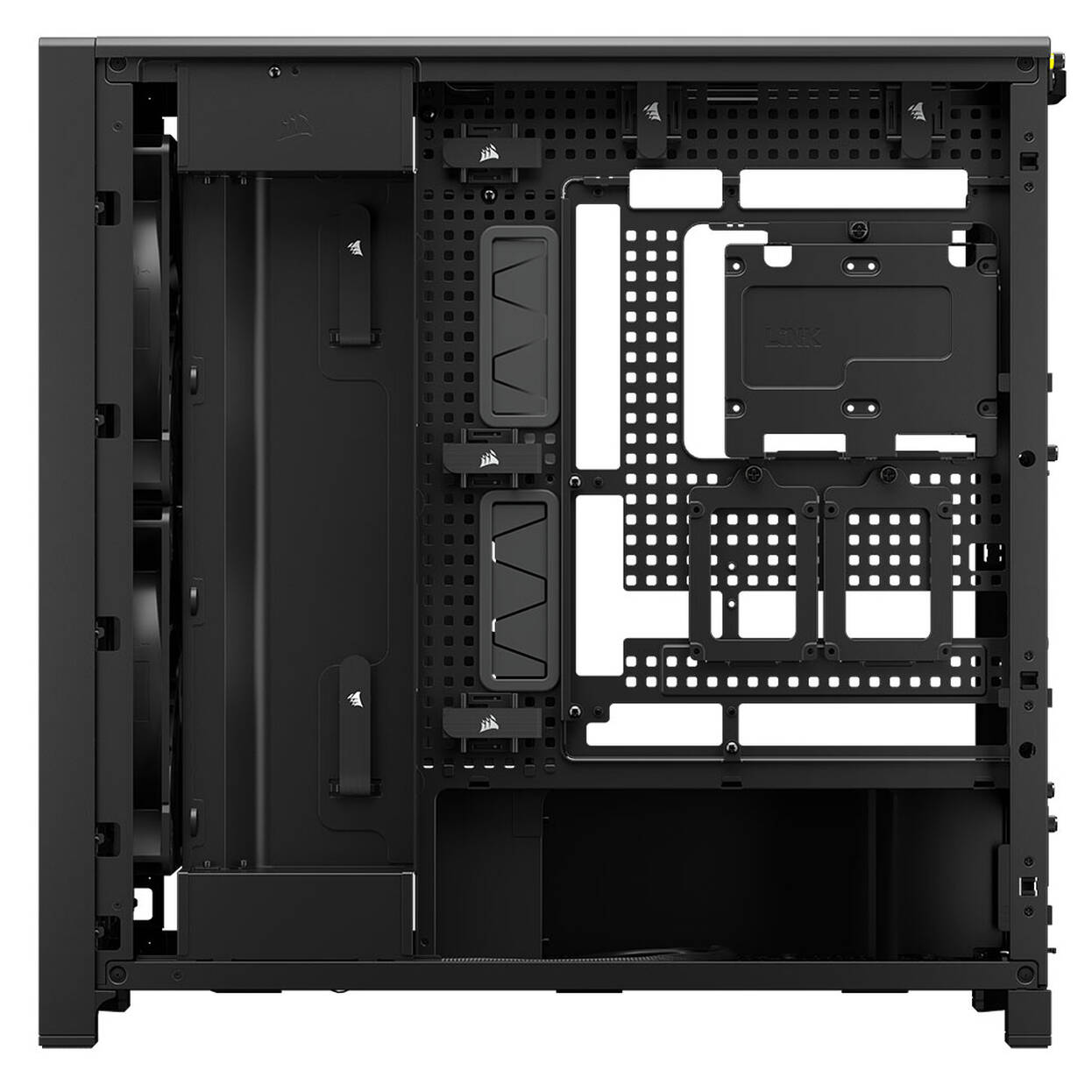 Corsair FRAME 5000D Wood RS PC Case, Mid-Tower, E-ATX, Tempered Glass - including 3x fans, black, wood : image 9