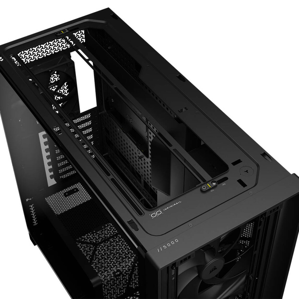 Corsair FRAME 5000D Wood RS PC Case, Mid-Tower, E-ATX, Tempered Glass - including 3x fans, black, wood : image 10