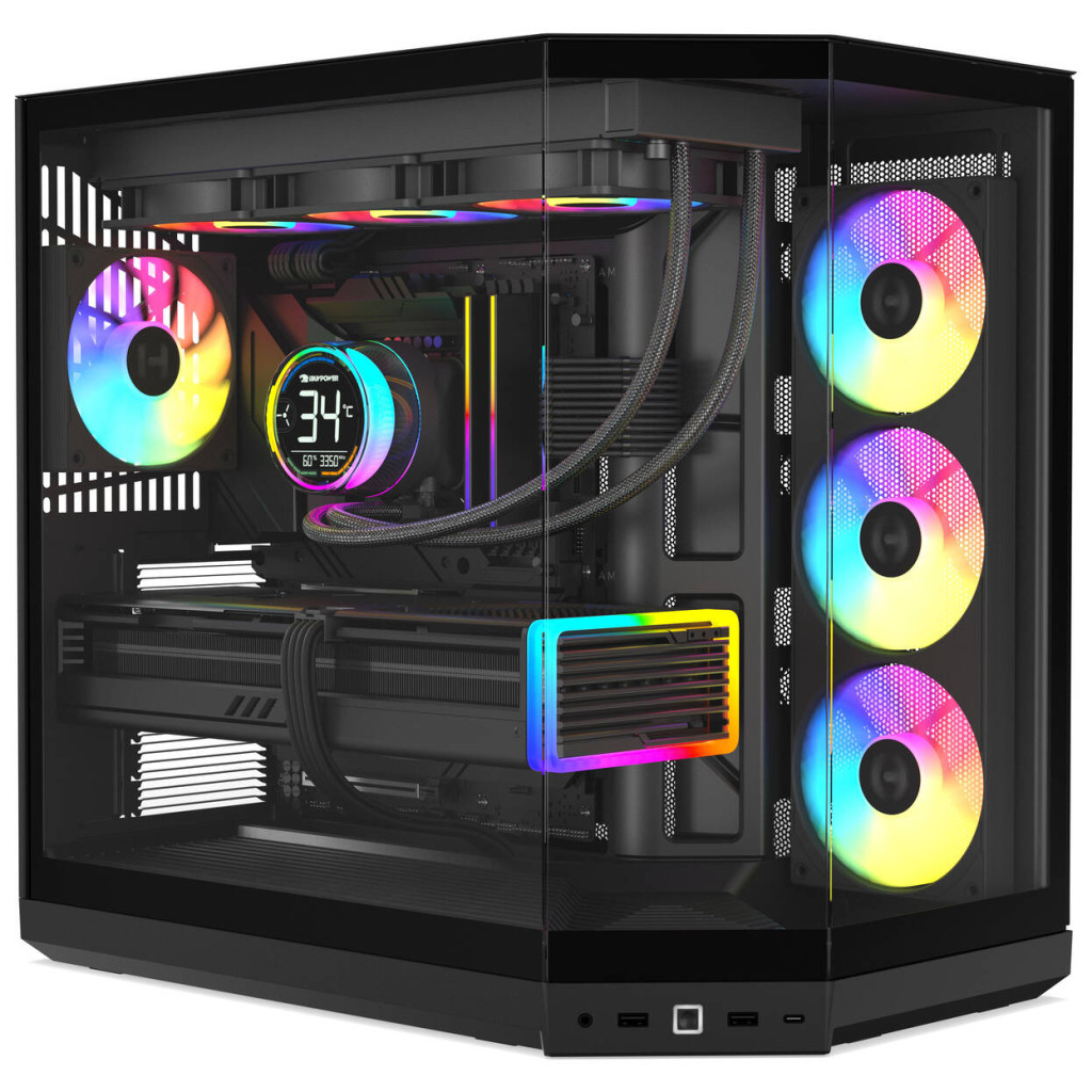 HYTE Y50 Midi Tower - Pitch Black : image 2