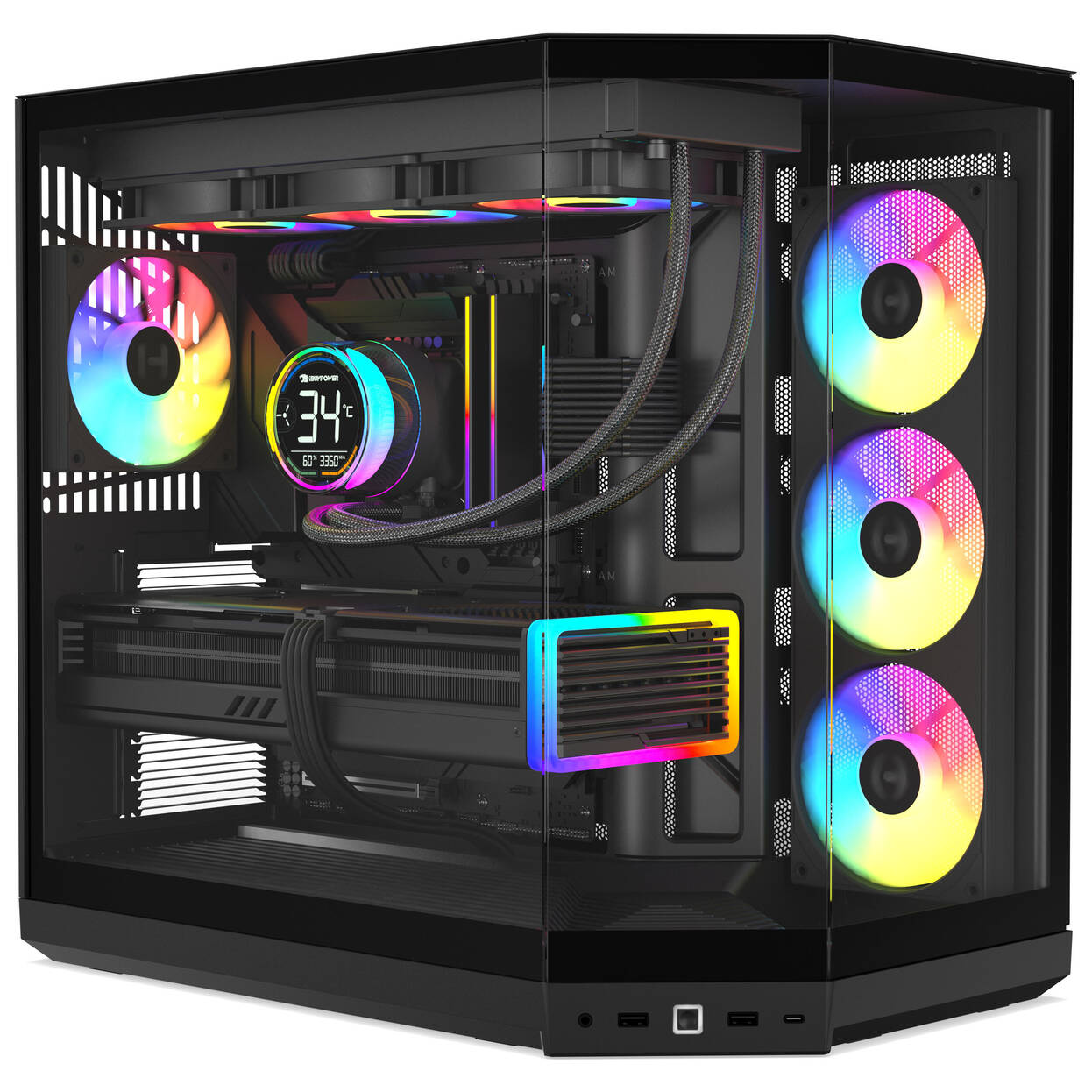 HYTE Y50 Midi Tower - Pitch Black : image 2