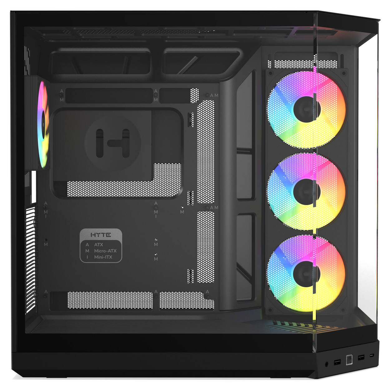 HYTE Y50 Midi Tower - Pitch Black : image 5