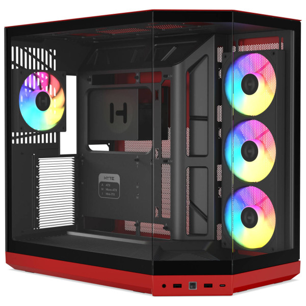 HYTE Y50 Midi Tower – Black Cherry