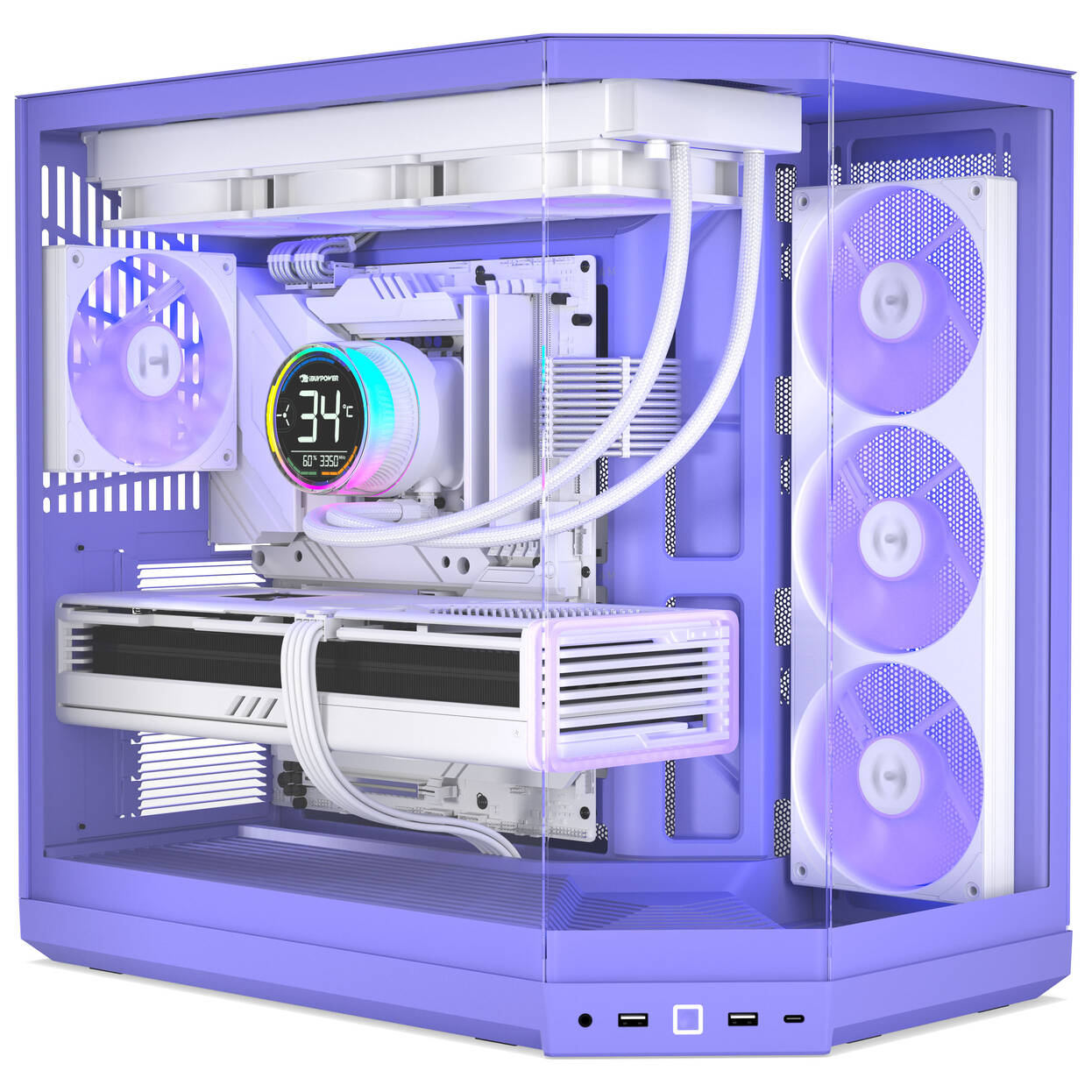 HYTE Y50 Midi Tower - Taro Milk : image 2