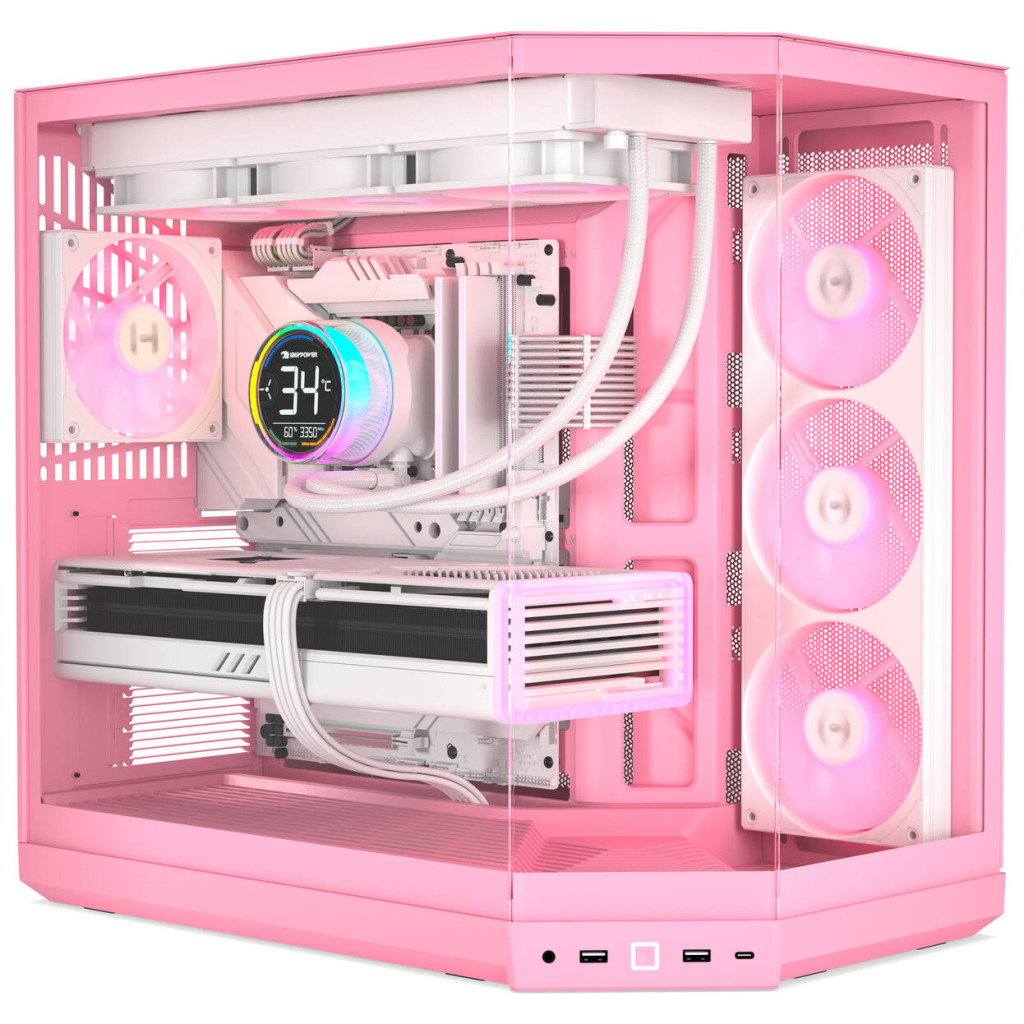 HYTE Y50 Midi Tower - Strawberry Milk
