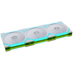 Lian Li UNI FAN SL FLEX Wireless PWM Fan, ARGB, Infinity Mirror - 120mm, White, 3-Pack with Controller : image 1