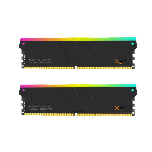 V-Color Manta XSky RGB DDR5-6400 RAM, CL32, EXPO – 32 GB Dual-Kit, 2 x 16 GB, Black