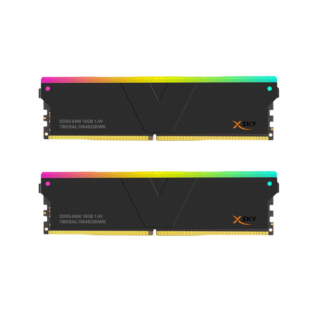 V-Color Manta XSky RGB DDR5-6400 RAM, CL32, EXPO - 32 GB Dual-Kit, 2 x 16 GB, Black : image 1