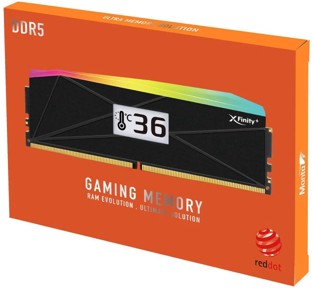 V-Color Manta XFinity+ aRGB DDR5-8000 RAM, CL40, EXPO - 32 GB Dual-Kit, 2 x 16 GB, Black : image 2