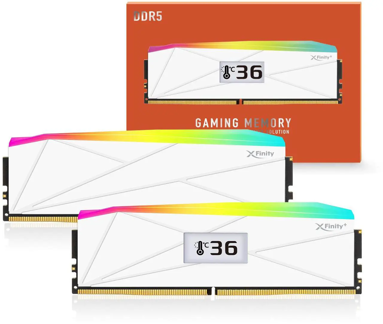 V-Color Manta XFinity+ aRGB DDR5-8000 RAM, CL40, EXPO - 32 GB Dual-Kit, 2 x 16 GB, White : image 2