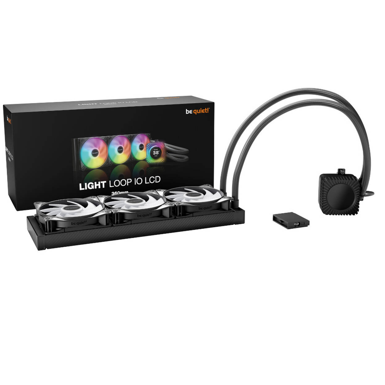 be quiet! Light Loop IO LCD 360mm CPU water cooling, IPS display, ARGB - black : image 6