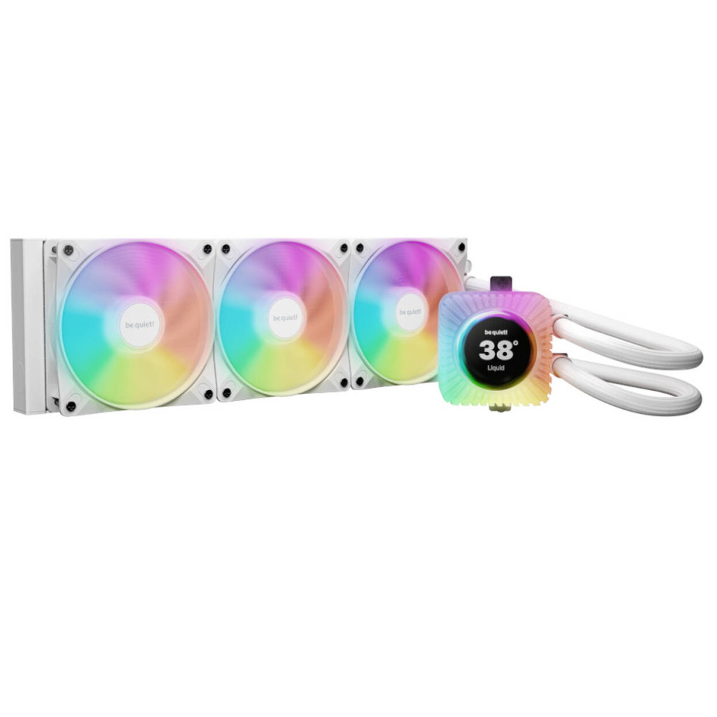 be quiet! Light Loop IO LCD 360mm CPU water cooler, IPS display, ARGB - white : image 1