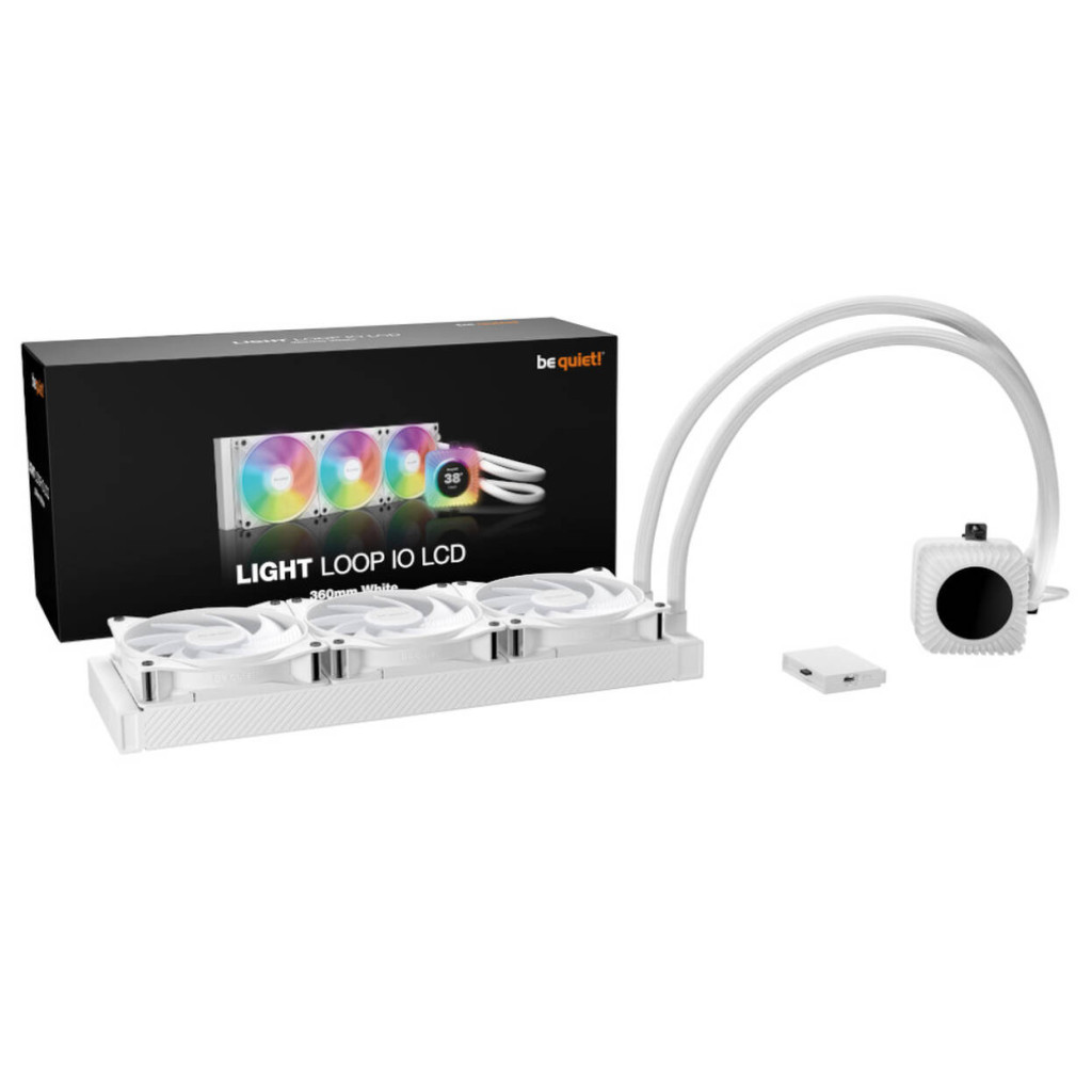 be quiet! Light Loop IO LCD 360mm CPU water cooler, IPS display, ARGB - white : image 6
