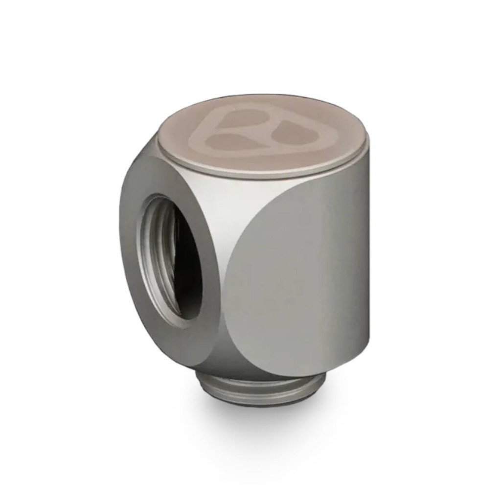 Thermal Grizzly DeltaMate Rotary Fitting - 90°, Matte Nickel, Pack of 6 : image 2