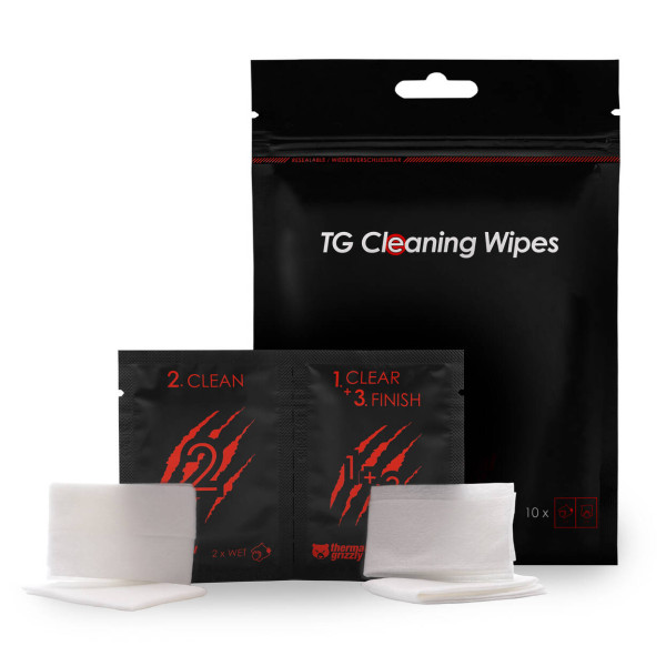 Thermal Grizzly Cleaning degrease wipes for CPUs – 10 pcs