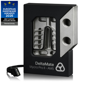 Thermal Grizzly DeltaMate Premium CPU Block - MPII AMD AM5 - Black / Glass