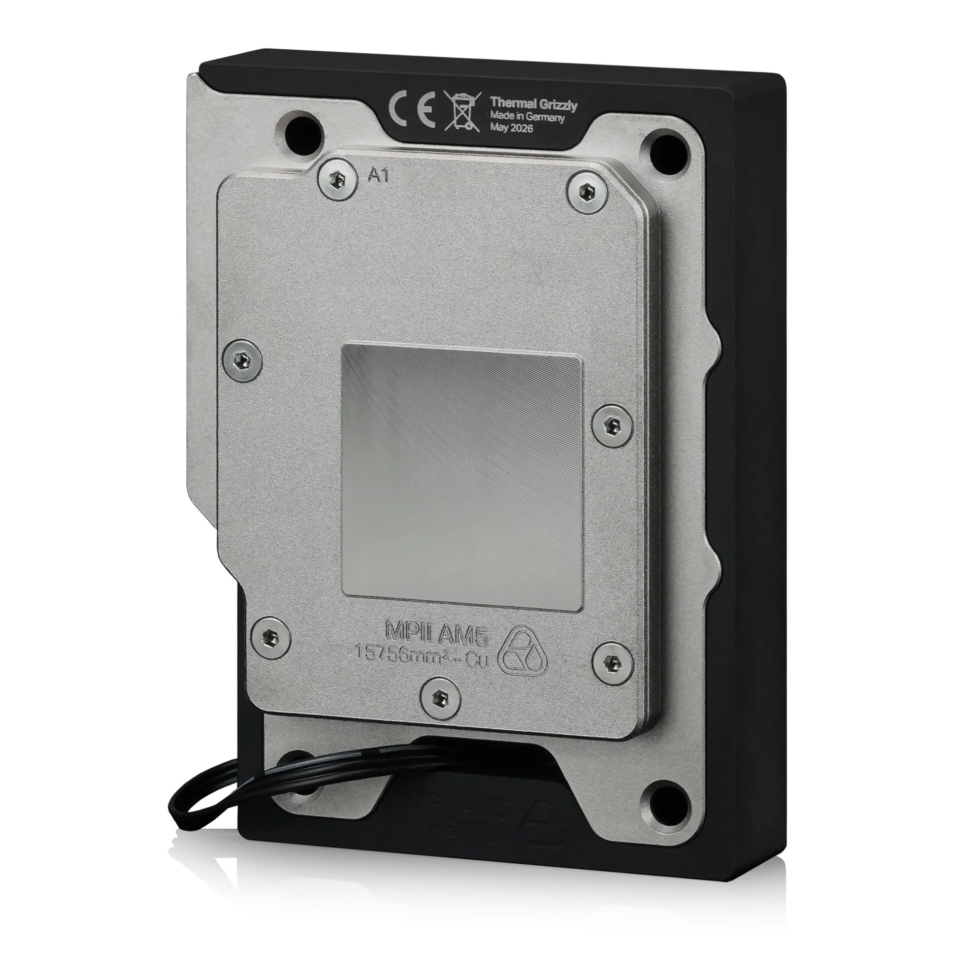 Thermal Grizzly DeltaMate Premium CPU Block - MPII AMD AM5 - Black / Glass