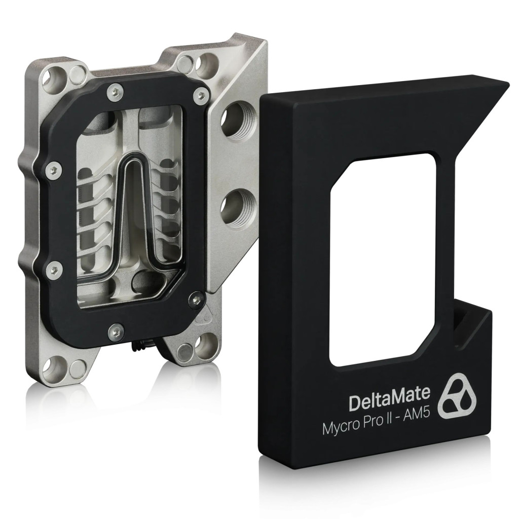 Thermal Grizzly DeltaMate Premium CPU Block - MPII AMD AM5 - Black / Glass
