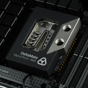 Thermal Grizzly DeltaMate Premium CPU Block - MPII AMD AM5 - Black / Glass