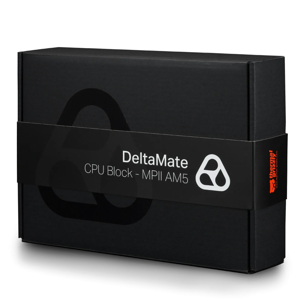 Thermal Grizzly DeltaMate Premium CPU Block - MPII AMD AM5 - Black / Glass