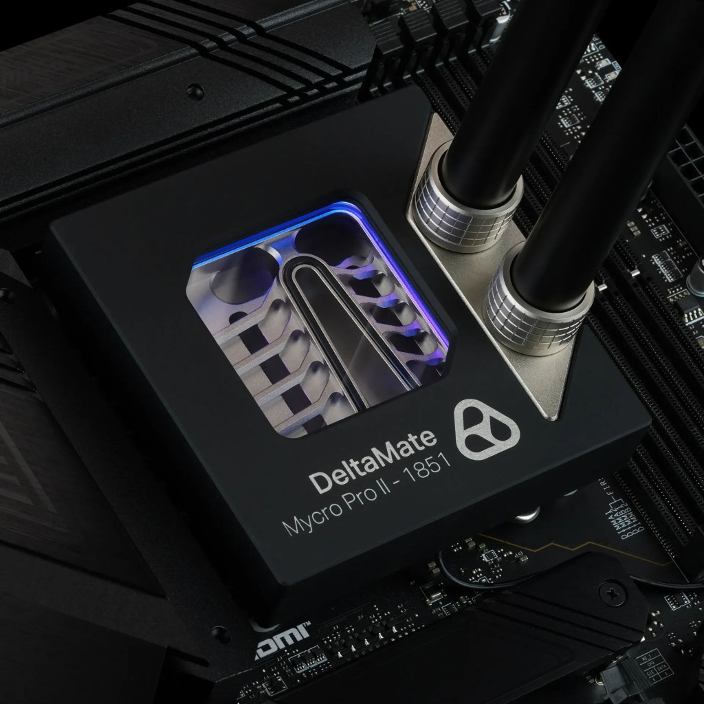 Thermal Grizzly DeltaMate Premium CPU Block - MPII INTEL 1851 - Black / Glass