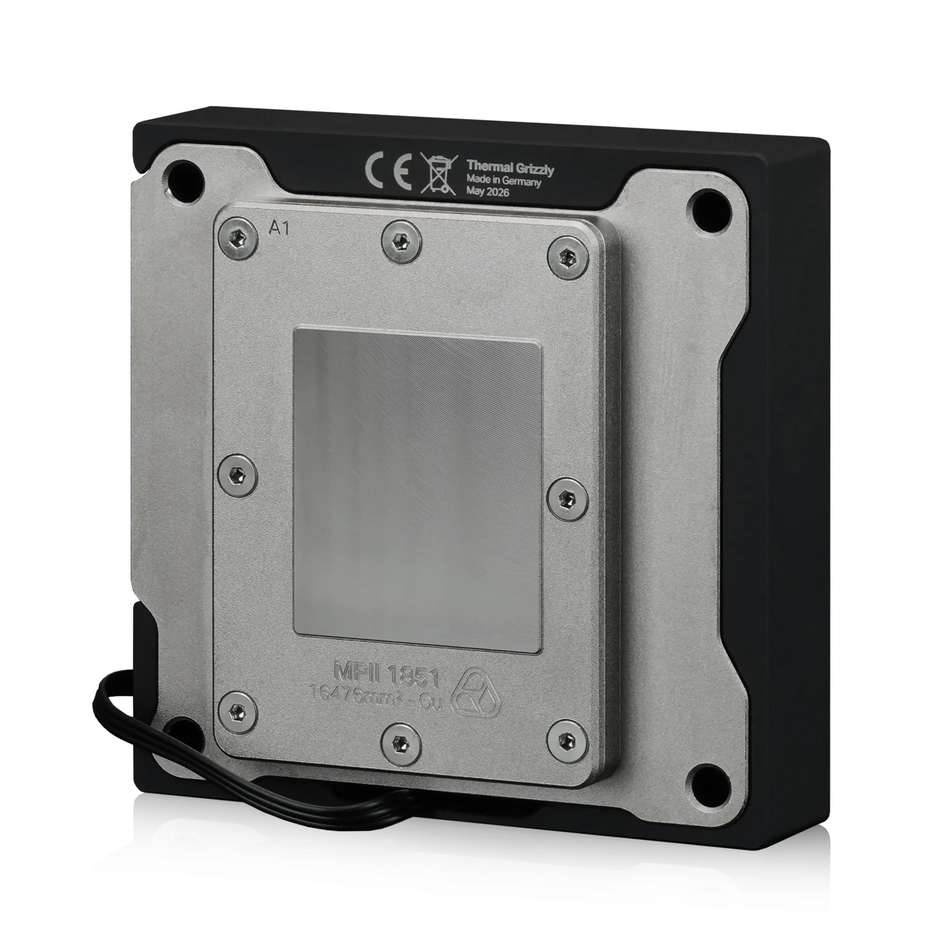 Thermal Grizzly DeltaMate Premium CPU Block - MPII INTEL 1851 - Black / Glass