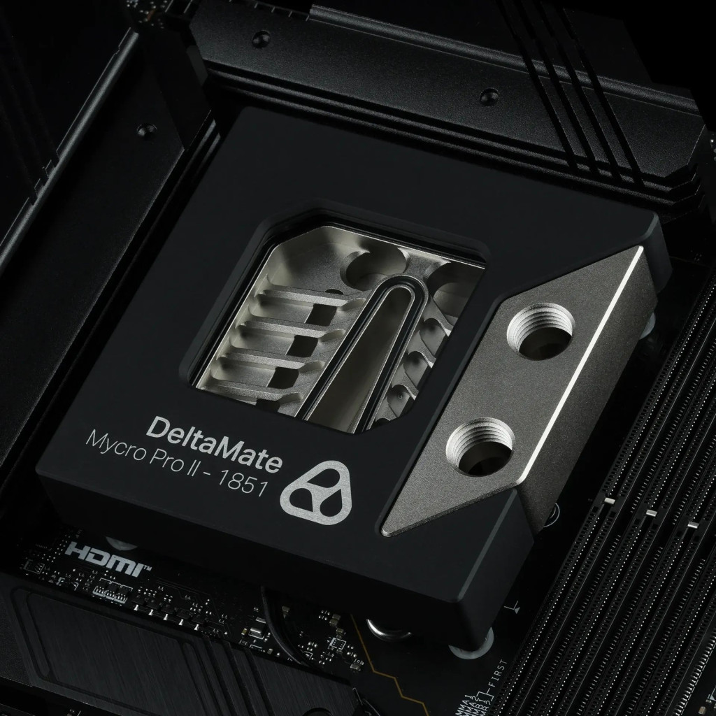 Thermal Grizzly DeltaMate Premium CPU Block - MPII INTEL 1851 - Black / Glass