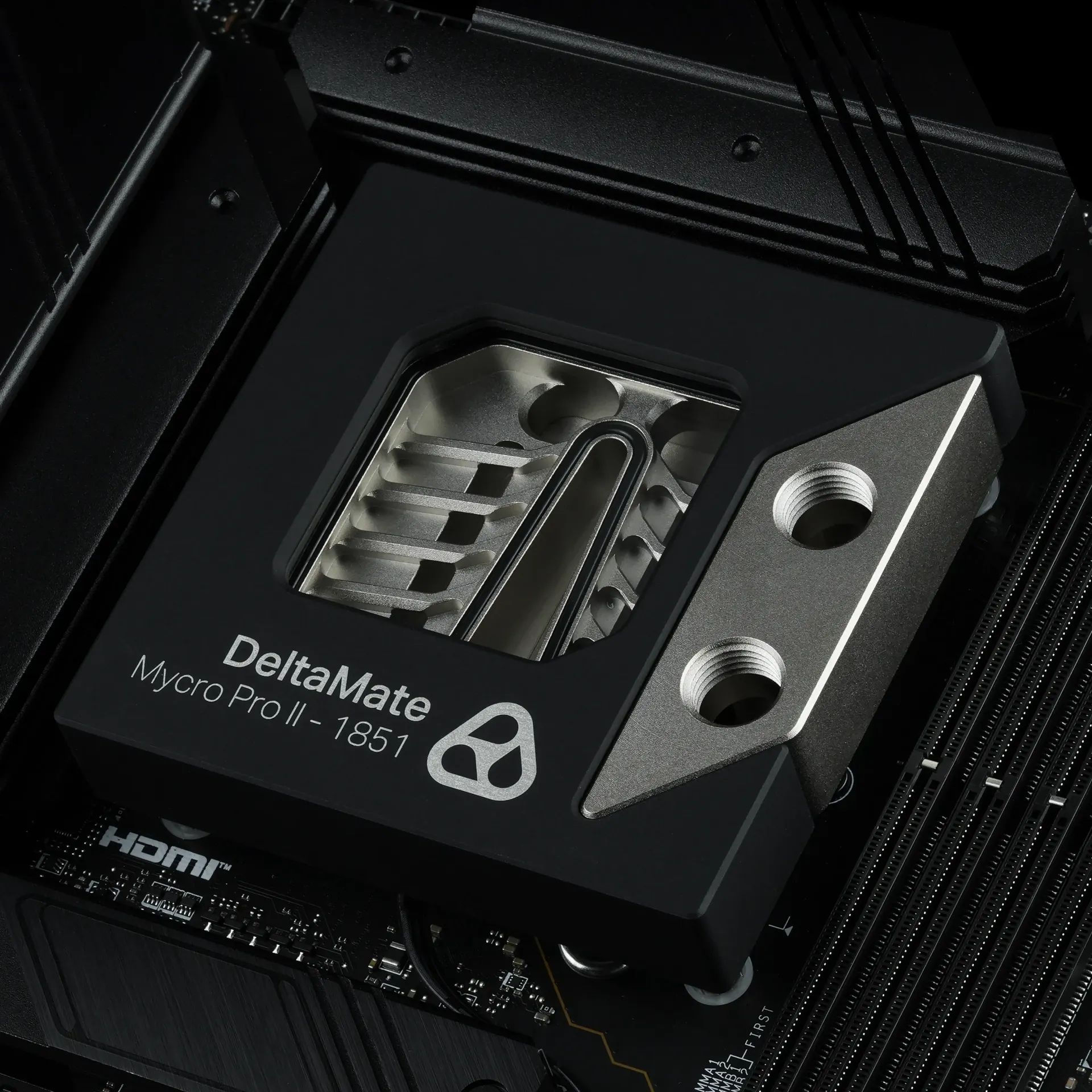 Thermal Grizzly DeltaMate Premium CPU Block - MPII INTEL 1851 - Black / Glass
