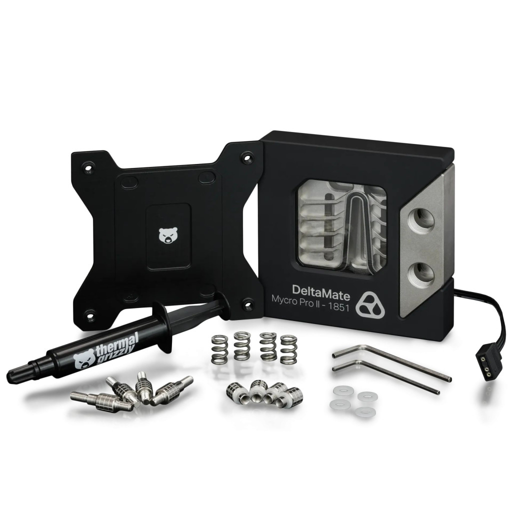 Thermal Grizzly DeltaMate Premium CPU Block - MPII INTEL 1851 - Black / Glass