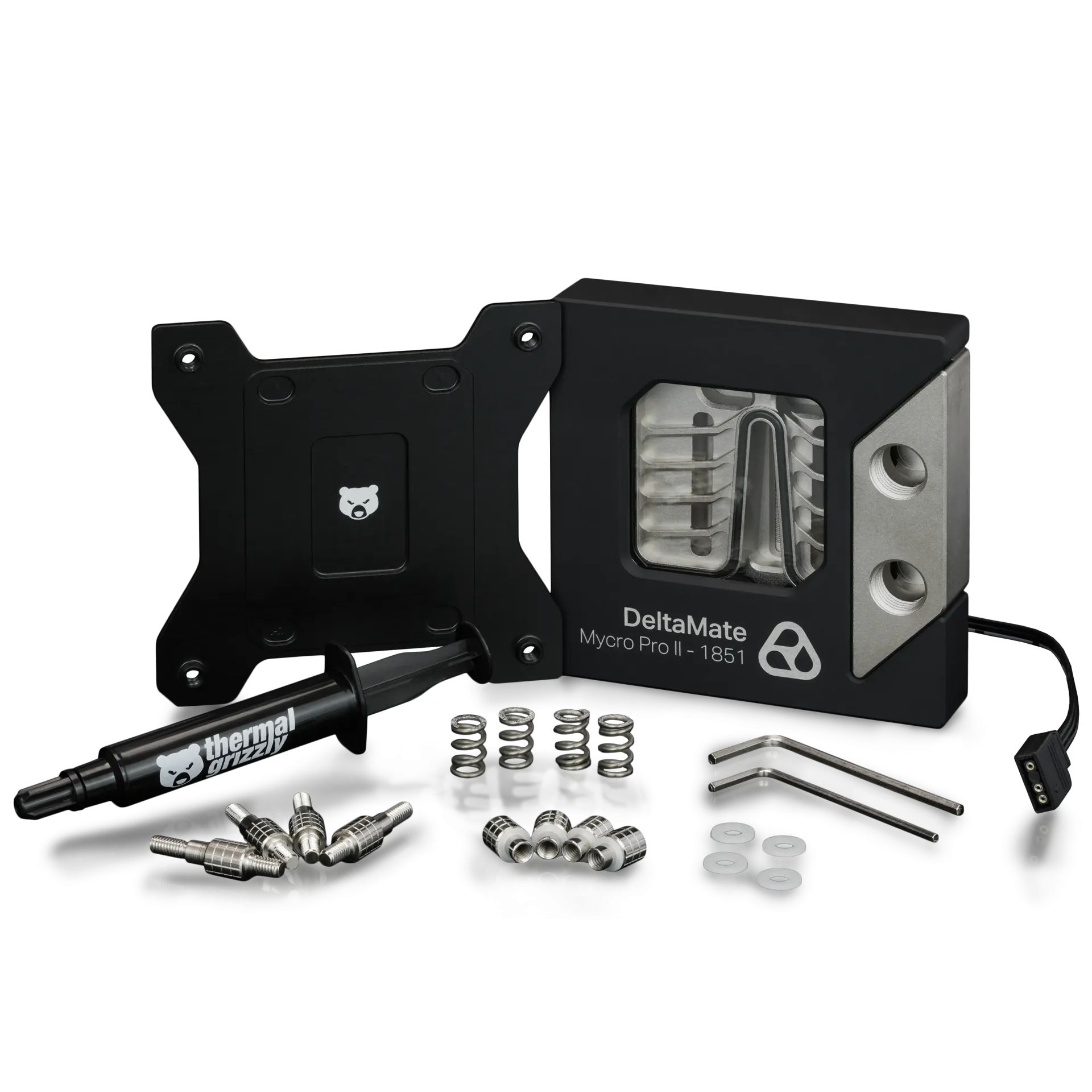 Thermal Grizzly DeltaMate Premium CPU Block - MPII INTEL 1851 - Black / Glass