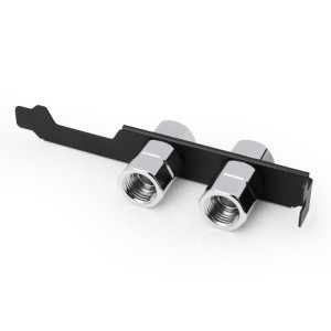 Alphacool ES PCIe Slot Bracket 2x G1/4 Female Thread and Cable Pass-Through
