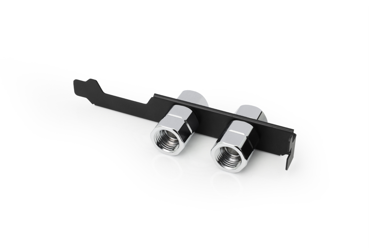 Alphacool ES PCIe Slot Bracket 2x G1/4 Female Thread and Cable Pass-Through