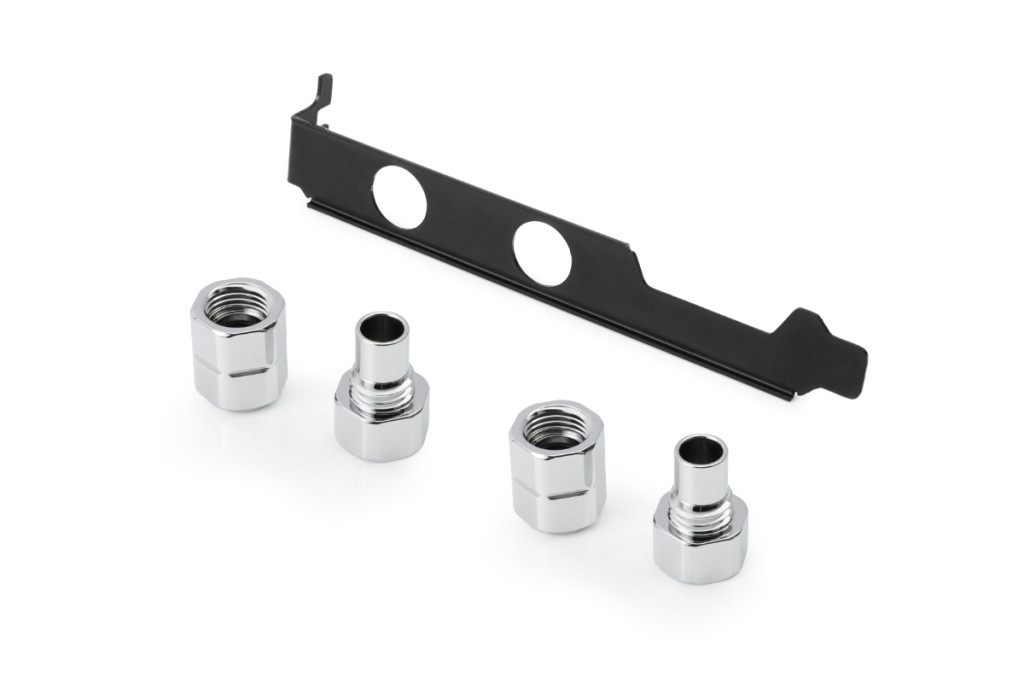 Alphacool ES PCIe Slot Bracket 2x G1/4 Female Thread and Cable Pass-Through