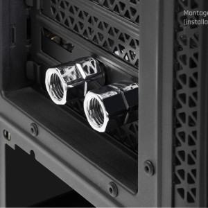 Alphacool ES PCIe Slot Bracket 2x G1/4 Female Thread and Cable Pass-Through