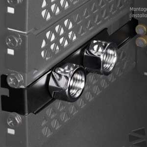 Alphacool ES PCIe Slot Bracket 2x G1/4 Female Thread and Cable Pass-Through
