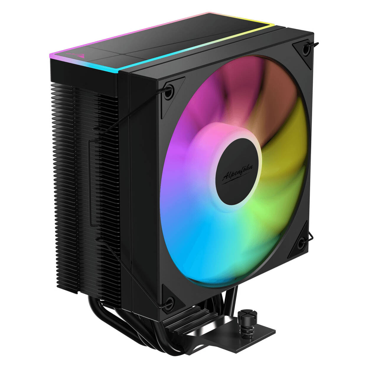 Alpenfohn Matterhorn 2 Aurora Black CPU Cooler, 200 W TDP, 120 mm PWM Fan, ARGB - Black : image 1