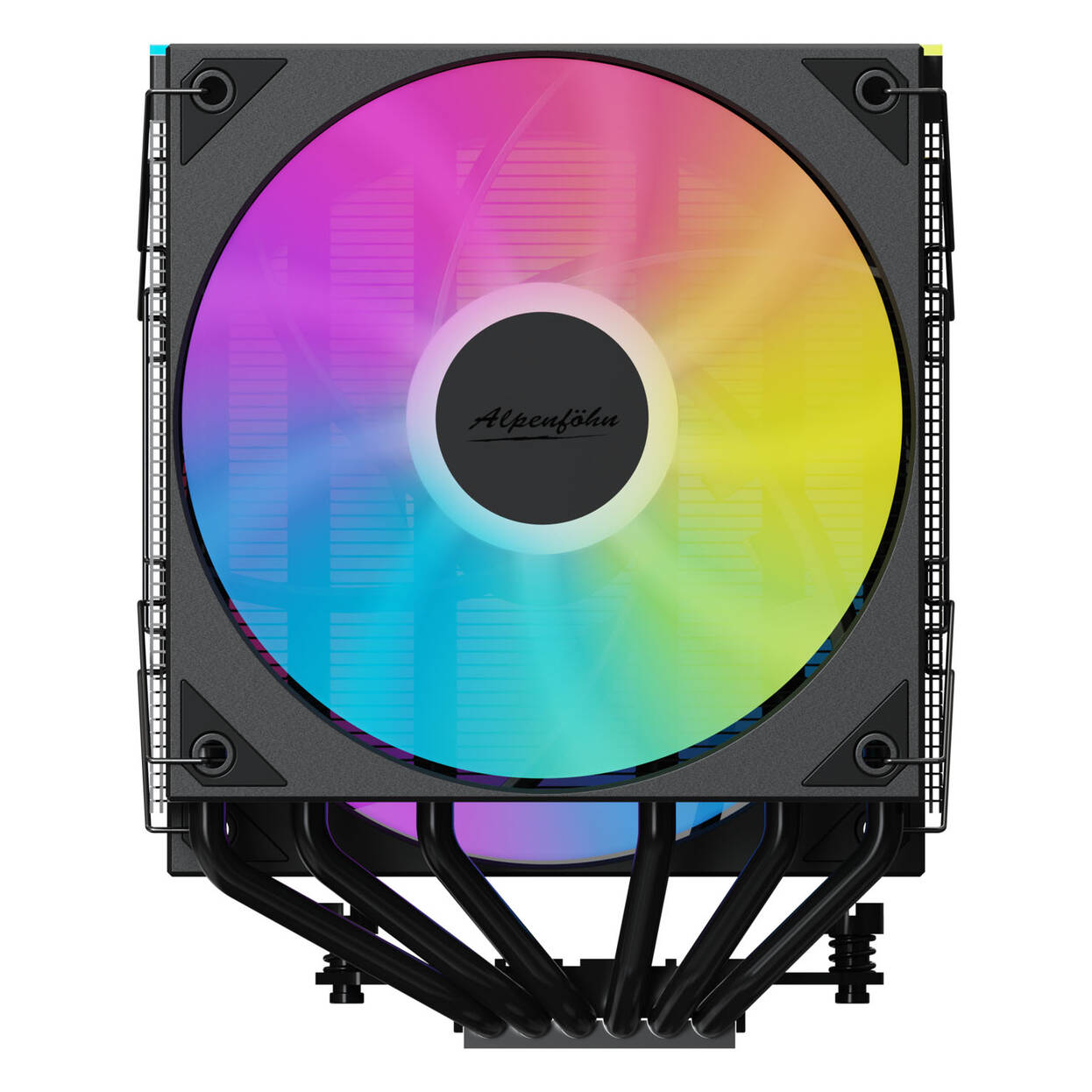 Alpenfohn Matterhorn 2 Aurora Max CPU Cooler, 250 W TDP, Dual-Tower, 2x 120 mm PWM, ARGB – Black : image 3