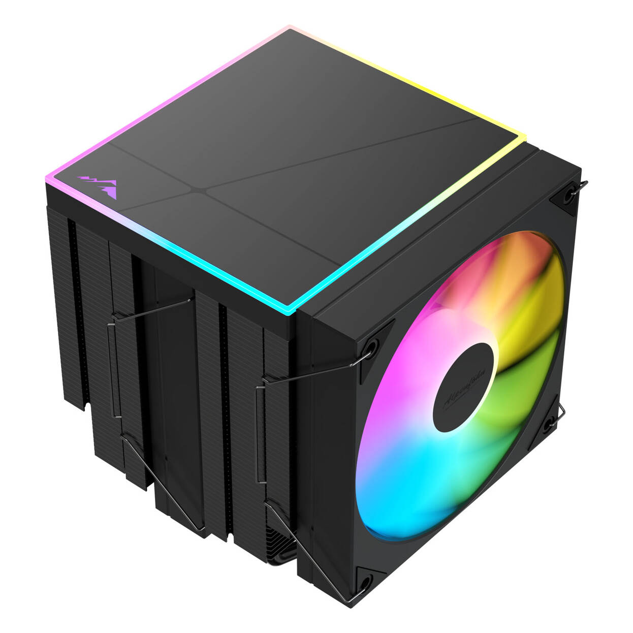 Alpenfohn Matterhorn 2 Aurora Max CPU Cooler, 250 W TDP, Dual-Tower, 2x 120 mm PWM, ARGB – Black : image 4
