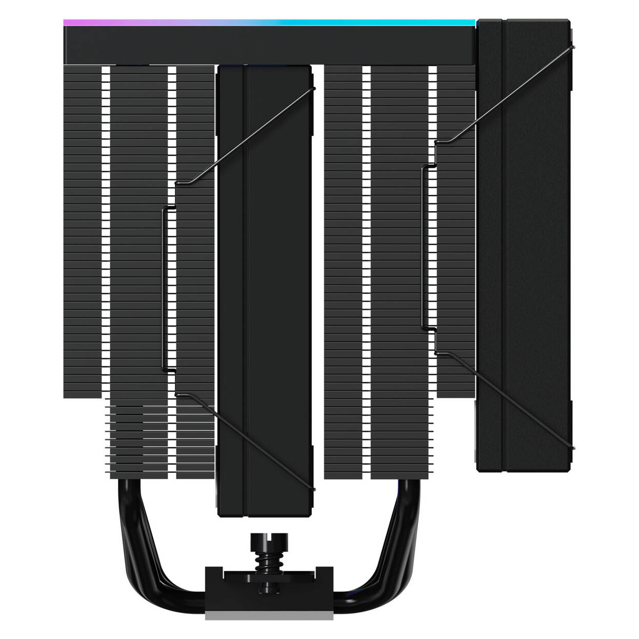 Alpenfohn Matterhorn 2 Aurora Max CPU Cooler, 250 W TDP, Dual-Tower, 2x 120 mm PWM, ARGB – Black : image 7